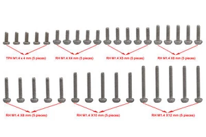 Hot Racing Axial SCX24 M1.4 Round head screw set 35 pieces scx 24 SXTF14MSS - Picture 1 of 1