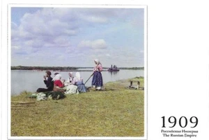 Russia Chrome Postcard Empire Lunch on the Mowing - Picture 1 of 2