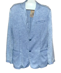 Alternative Men's Blue Knit Cotton Blend Blazer Jacket Size US XL - Picture 1 of 9
