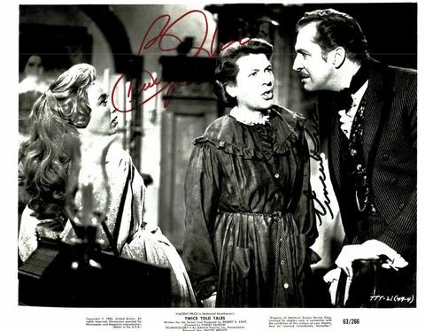 Vincent Price-B.garland Original Signature On Large Photo G 504 Cover