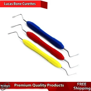 Dental Lucas Bone Curettes Surgical Orthopedic Curettes Silicon Handle - Picture 1 of 5