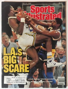 Karl Malone Magic Johnson Jazz Lakers Sports Illustrated 5/23/1988 Good Cond. - Picture 1 of 3