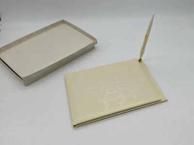 Sello Invitado Boda Registro Marfil Campanas Recuerdo ALB3186 con Pluma Foto 1 de 4