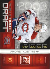 2010-11 (CANADIENS) Donruss The Ultimate Draft #9 Andrei Kostitsyn