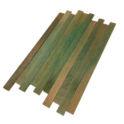 "Lote de 10 troncos Lincoln de 12"" tablones de techo verdes desgastados" Foto 1 de 3