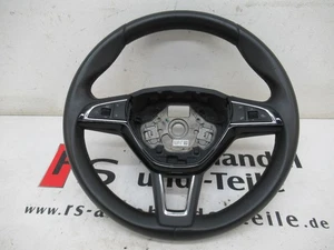 Skoda Octavia Combi III 5E 16-20 Lenkrad Multifunktion Leder schwarz 3V0419091L - Picture 1 of 10
