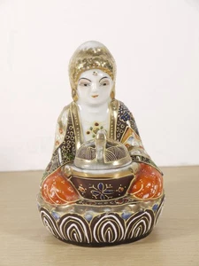 Antiguo quemador de incienso Buda Moriage de porcelana 1930' altar Moriyama Japón 13 cm - Imagen 1 de 13