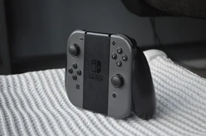 Official Nintendo Switch Joy Con Pair Grey L/R **NEAR MINT CONDITON** - Picture 1 of 6