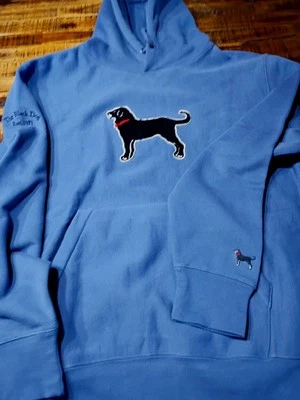 Мужская черная собака супер тяжелый вес полный вышитый толстовка с капюшоном SZ 3XL - Изображение 1 из 4