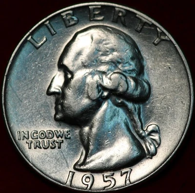 Uncirculated 1957-D Denver Mint Silver Washington Quarter - Image 1 of 2