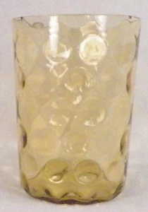 Thumbprint & Rope Band Tumbler Central No. 796 Amber Glass EAPG Antique 1885 - Picture 1 of 5