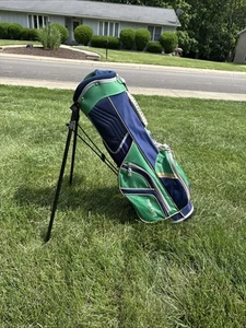 Top Flite Youth Junior Golf Bag Caddy Blue Gold XLj Back Carry Adjustable Straps - Picture 1 of 14