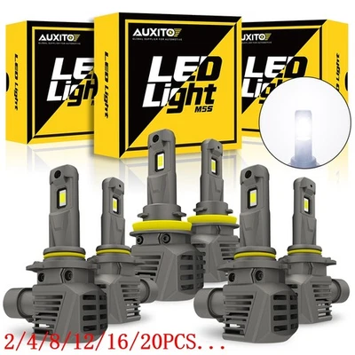 9005 9006 Faros LED Combo Bombillas 6500K Blanco Alto Bajo Haz Ultra Brillante 2/4X Foto 1 de 4