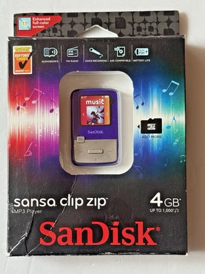 Reproductor de MP3 Sandisk Sansa Clip Zip 2012 nuevo en caja 4 GB Foto 1 de 4