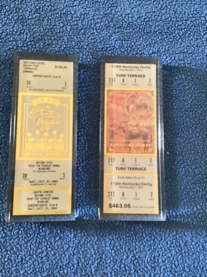Boletos de Copa Derby/Criadores de Kentucky en estuches acrílicos ¡¡¡Nuevos!!! 1992 y 1993 Foto 1 de 2