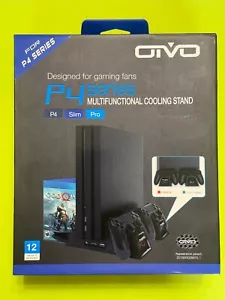 OIVO PS4 Stand with Cooling Fan Cooler for Playstation 4/PS4 Slim/PS4 PRO - Picture 1 of 4