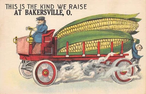 Postcard OH: Truck with Exaggerated Ears of Corn, Bakersville, Ohio, DB 1910's - Picture 1 of 2