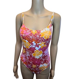NWT ROXY Small red multicolored floral Sea Spray one piece swimsuit swim - Picture 1 of 4