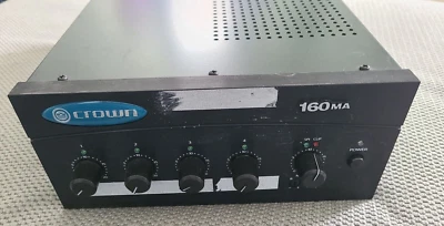 Crown 160MA 150W 50/60 MHZ  100 V Commercial Mixer/Amplifier Used w/Power Cord - Image 1 of 4