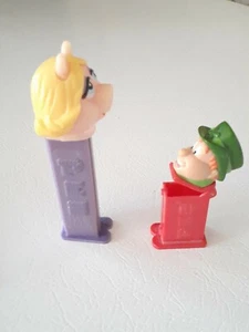 Vintage MISS PIGGY und GLÜCKSBRINGER KOBOLD Mini PEZ Spender - Bild 1 von 11