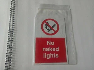 Sign. No naked lights . rigid plastic 1mm thick - Picture 1 of 2