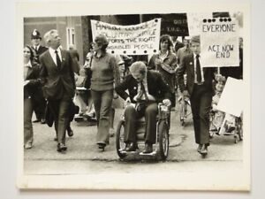 Anti-Discrimination Protest By Disabled People London? c1970s Press Photo