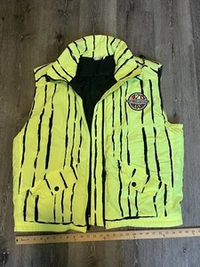 Men’s Large Ocean Pacific 720 Airborne Fluorescent Yellow Vest - Picture 1 of 6