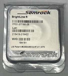 New SEMROCK FF01-377/50-25 BrightLine BANDPASS FILTER Single-Band IDEX FL-004661 - Picture 1 of 5