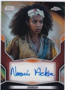 2021 Star Wars Chrome Legacy Auto Resistance Naomi Ackie come Jannah 03/25 - Foto 1 di 2