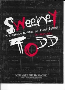 "Sweeney Todd" Souvenir Program 2000 NY Philharmonic- LuPone, Audra McDonald - Picture 1 of 6