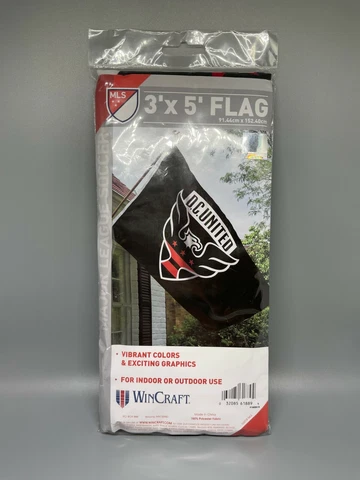 Officially Licensed Washington DC UNITED MLS Deluxe Outdoor Flag (3' x 5') Cover
