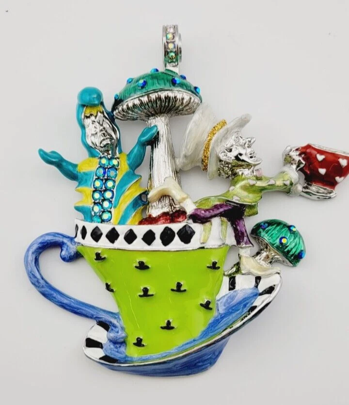 QVC KIRKS FOLLY Wonderland Tea Party realçador magnético tom prateado - Imagem 1 de 1