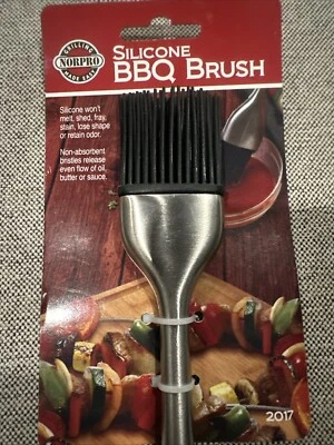 Norpro烧烤烘焙刷12英寸长不锈钢手柄硅胶刷 — 第 1/4 张图片