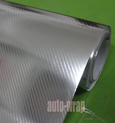Опционально весь автомобиль 3D хром углеродного волокна виниловая пленка стикер серебро CBW AB - Изображение 1 из 4