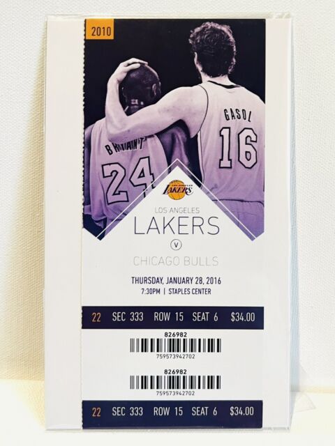 Los Angeles Lakers Last Staples Center Game Commemorative Lanyard &  Ticket Only