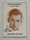Geoffrey Millman Cricket Signed In Person Sport In Print Notts Card Buy Genuine