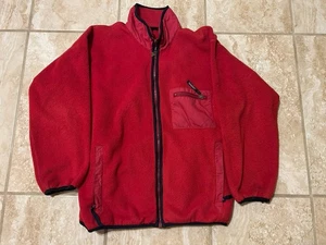Giacca pile vintage Patagonia uomo XL rossa anni 90 vintage usata made in USA - Foto 1 di 11