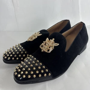 Meijiana Herren Samt Halbschuhe Elegante Schuhe mit Metallverzierungen Größe 13 - Bild 1 von 7