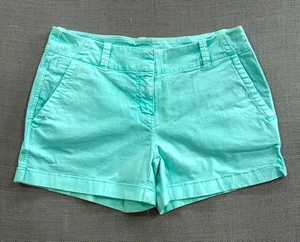 Vineyard Vines Everyday Shorts Women's Size 2 Teal Cotton Chino - Picture 1 of 14