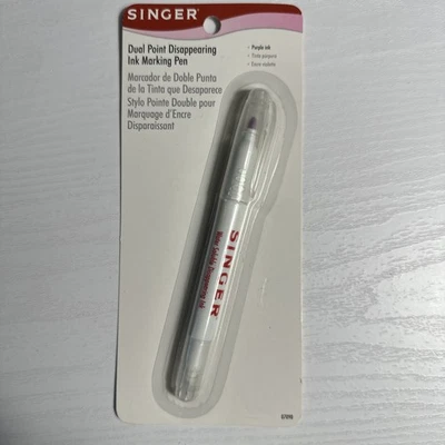Pluma marcadora tinta desaparecida de doble punto Singer tinta púrpura Foto 1 de 3