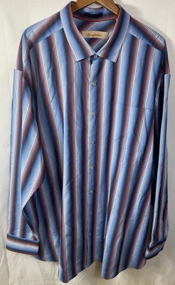 Camisa de vestir Tommy Bahama para hombre grande y alta 3XLT mezcla de algodón/seda extra grande y alta Foto 1 de 4