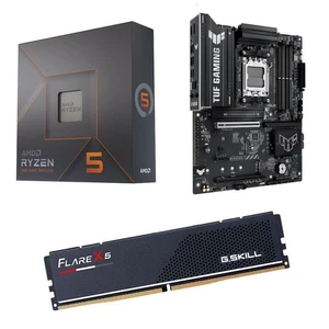 AMD Ryzen 5 7600X + ASUS B650E-E TUF GAMING WIFI ATX + GSkill 16GB RAM DDR5-6000 - Picture 1 of 6