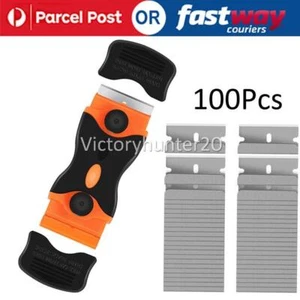 Plastic Handle Razor Scraper Blades Paint Glue Remover Oven Window Tinting Tool - Picture 1 of 13