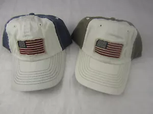 Amerika USA Patch Mütze Kappe verstellbar Einheitsgröße Farbe wählbar grün oder blau - Bild 1 von 1