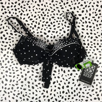 COCO REEF Women's Clarity Dots Bikini Underwire SWIM TOP 36/38C U81153 - Image 1 of 4