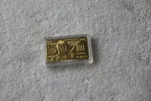 Donald Trump 24K Gold Plated $100 Bar - Sammlermünze/Barren in Schutzhülle - Bild 1 von 3