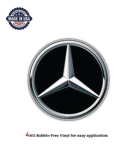 MERCEDES BENZ LOGO VINYL DECAL STICKER CAR TRUCK BUMPER 4MIL BUBBLE FREE US MADE - Foto 1 di 2