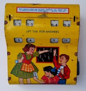 Sehen und subtrahieren Vintage Blech Litho Kinder pädagogisches Spielzeug Wolverine hergestellt in den USA - Bild 1 von 8