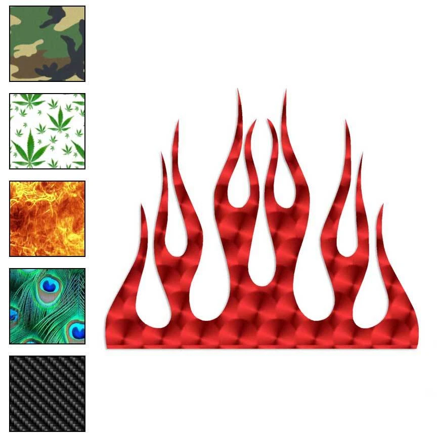 Llamas contra salpicaduras de fuego, calcomanía adhesiva de vinilo, 40 patrones y 3 tamaños, #1331 Foto 1 de 1