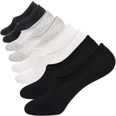 CALZINI FANTASMINI UOMO 40-46 CON TALLONE ANTISCIVOLO CON STRISCE DI SILICONE